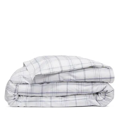 Matouk August Plaid Duvet Cover, King In Navy