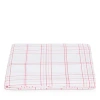 Matouk August Plaid Fitted Sheet, Queen In Peony