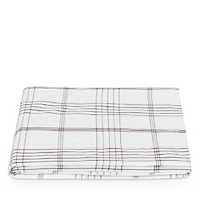 Matouk August Plaid Fitted Sheet, Queen In Sable