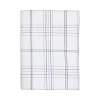 Matouk August Plaid Flat Sheet, King In Navy