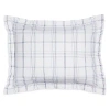 Matouk August Plaid King Sham In Navy