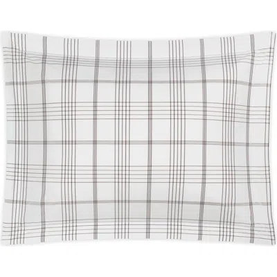 Matouk August Plaid Pillow Sham In White