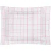 Matouk August Plaid Pillow Sham In Pink