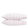 Matouk August Plaid Standard Pillowcase, Pair In Peony