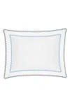 Matouk Axel Embroidered Boudoir Pillow Sham In Blue