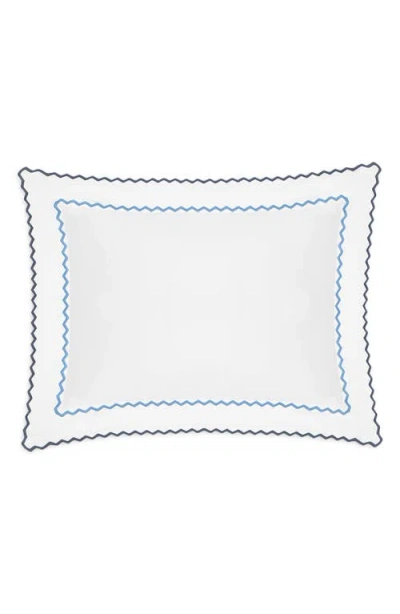Matouk Axel Embroidered Boudoir Pillow Sham In Blue