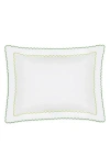 Matouk Axel Embroidered Boudoir Pillow Sham In Green