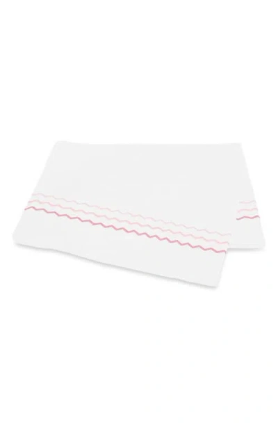Matouk Axel Embroidered Flat Sheet In Pink