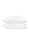 Matouk Axel Set Of 2 Embroidered Pillowcases In Pink
