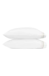 Matouk Axel Set Of 2 Embroidered Pillowcases In White
