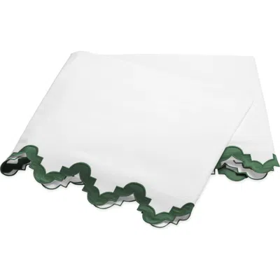 Matouk Aziza 600 Thread Count Egyptian Cotton Percale Flat Sheet In Green