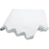 Matouk Aziza 600 Thread Count Egyptian Cotton Percale Flat Sheet In Blue