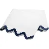 Matouk Aziza 600 Thread Count Egyptian Cotton Percale Flat Sheet In Blue