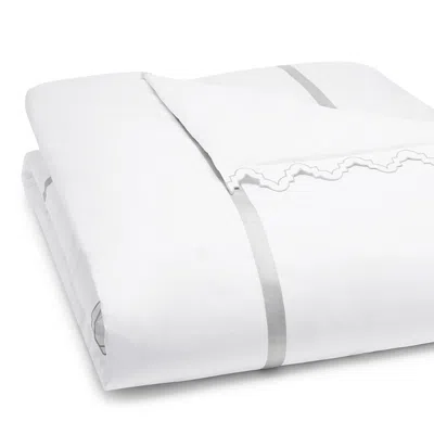 Matouk Aziza Duvet Cover, Full/queen In Silver