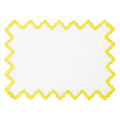 Matouk Aziza Placemat, Set Of 4 In Lemon