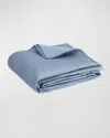 Matouk Basketweave Cotton Sateen Quilt In Hazy Blue