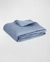 Matouk Basketweave Cotton Sateen Quilt In Hazy Blue