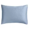 Matouk Basketweave Quilted Boudoir Sham In Blue
