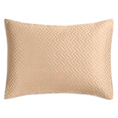 Matouk Basketweave Quilted Boudoir Sham In Brown
