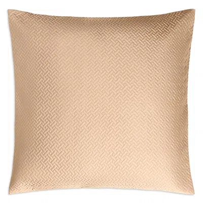 Matouk Basketweave Quilted Euro Sham In Brown