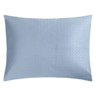 Matouk Basketweave Quilted King Sham In Blue