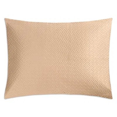 Matouk Basketweave Quilted King Sham In Brown