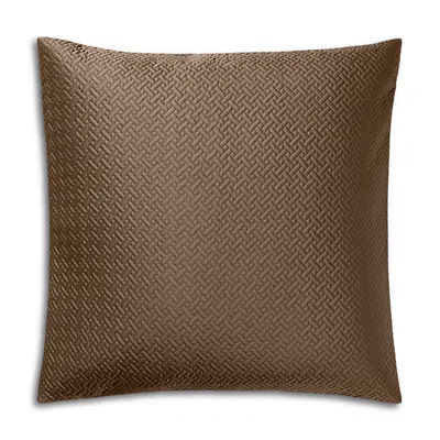 Matouk Basketweave Quilted King Sham In Brown