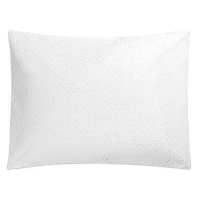 Matouk Basketweave Quilted King Sham In White