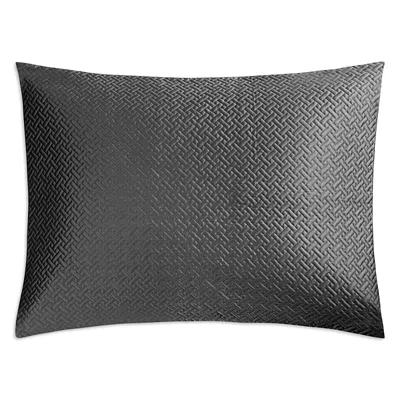 Matouk Basketweave Quilted Standard Sham In Gray