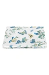 Matouk Baudin Butterfly 500 Thread Count Cotton Percale Fitted Sheet In Prussian Blue