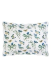Matouk Baudin Butterfly 500 Thread Count Cotton Percale Sham In Prussian Blue