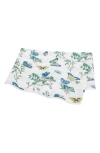 Matouk Baudin Butterfly 500 Thread Count Percale Cotton Flat Sheet In Prussian Blue