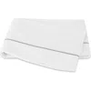 Matouk Bergamo 500 Thread Count Cotton Percale Flat Sheet In White