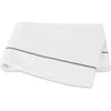 Matouk Bergamo 500 Thread Count Cotton Percale Flat Sheet In White