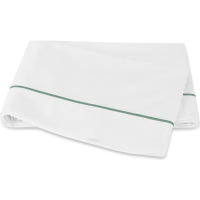 Matouk Bergamo 500 Thread Count Cotton Percale Flat Sheet In White