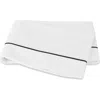 Matouk Bergamo 500 Thread Count Cotton Percale Flat Sheet In White