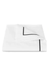 Matouk Bergamo Cotton Percale Duvet Cover In White