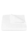 Matouk Bergamo Cotton Percale Duvet Cover In White