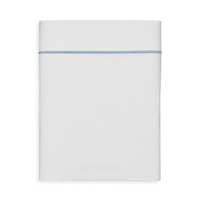 Matouk Bergamo Flat Sheet, Full/queen In Hazy Blue