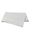 Matouk Bergamo Flat Sheet, Full/queen In Silver/white