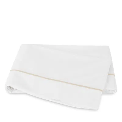 Matouk Bergamo Flat Sheet, Full/queen In Truffle