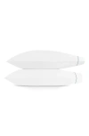 Matouk Bergamo Set Of 2 500 Thread Count Cotton Percale Pillowcases