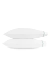 Matouk Bergamo Set Of 2 500 Thread Count Cotton Percale Pillowcases
