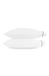 Matouk Bergamo Set Of 2 500 Thread Count Cotton Percale Pillowcases