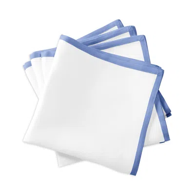Matouk Border Napkins, Set Of 4 In Sky Blue