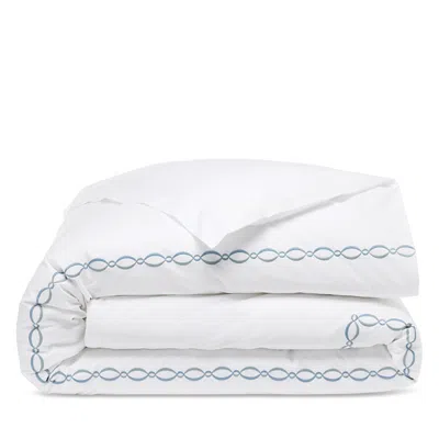 Matouk Brando Embroidered Percale Duvet Cover, King - Exclusive In Blue
