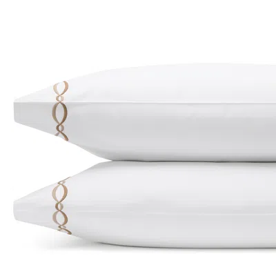 Matouk Brando Embroidered Percale Pillowcase, King, Set Of 2 - Exclusive In White
