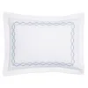 Matouk Brando Embroidered Percale Sham, Boudoir - Exclusive In Blue