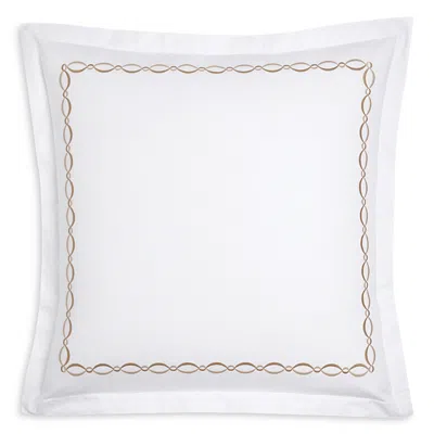 Matouk Brando Embroidered Percale Sham, Euro - Exclusive In White