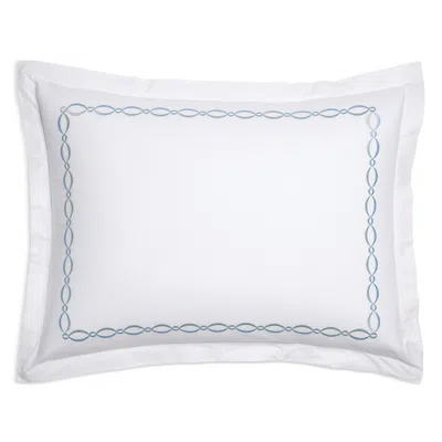 Matouk Brando Embroidered Percale Sham, King - Exclusive In Blue